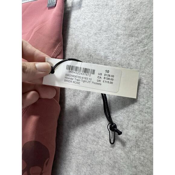 NWT Lululemon SoulCycle Brier Rose Winder Train Tight 25" Pockets Size 10 Women - Picture 5 of 8